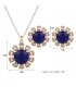 SET288 - Blue Sunflower Jewelery Set